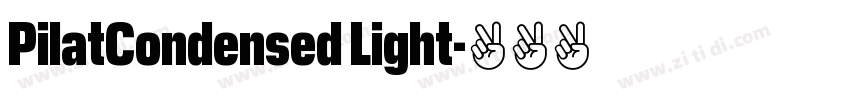 PilatCondensed Light字体转换